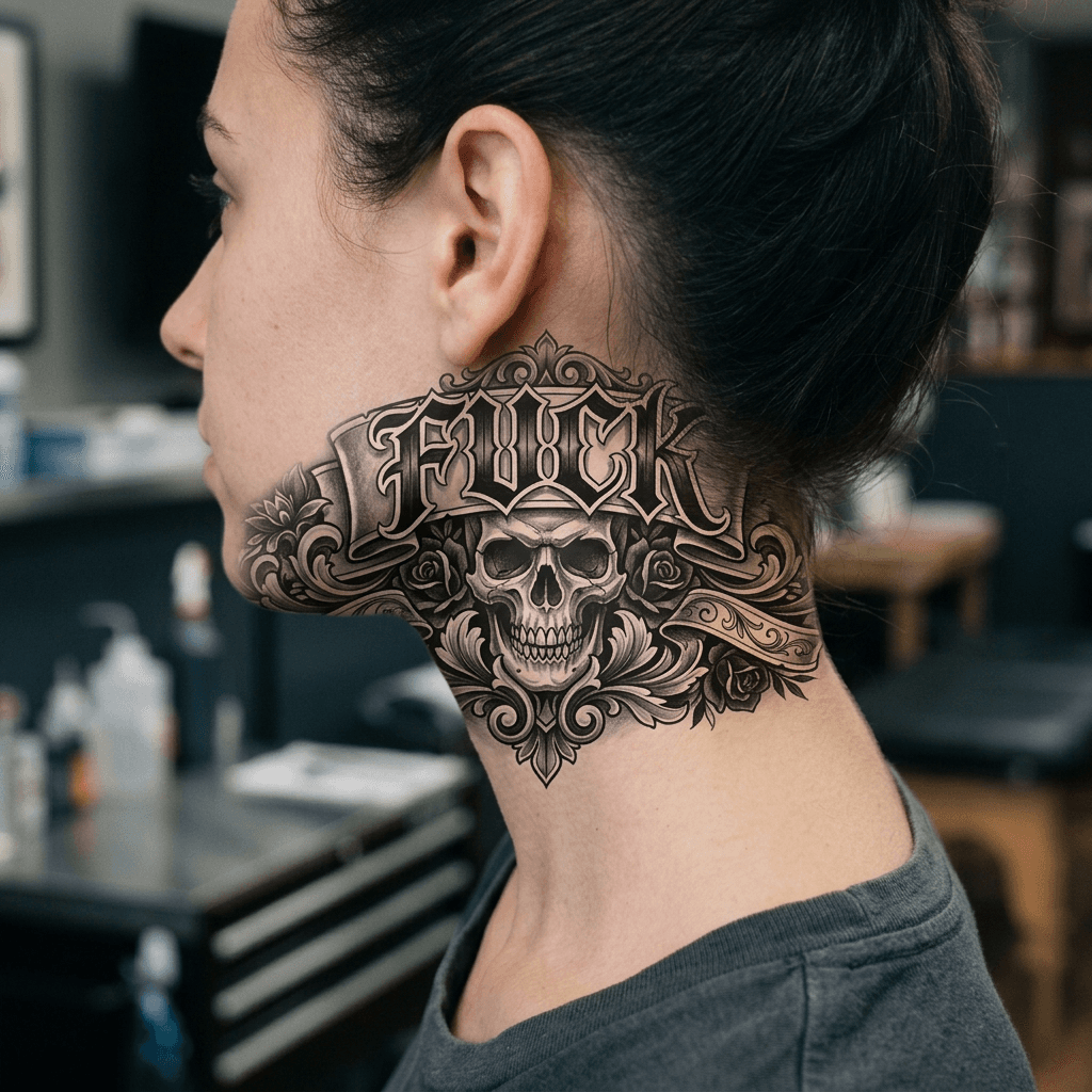 Тату эскиз: Tryon: neck