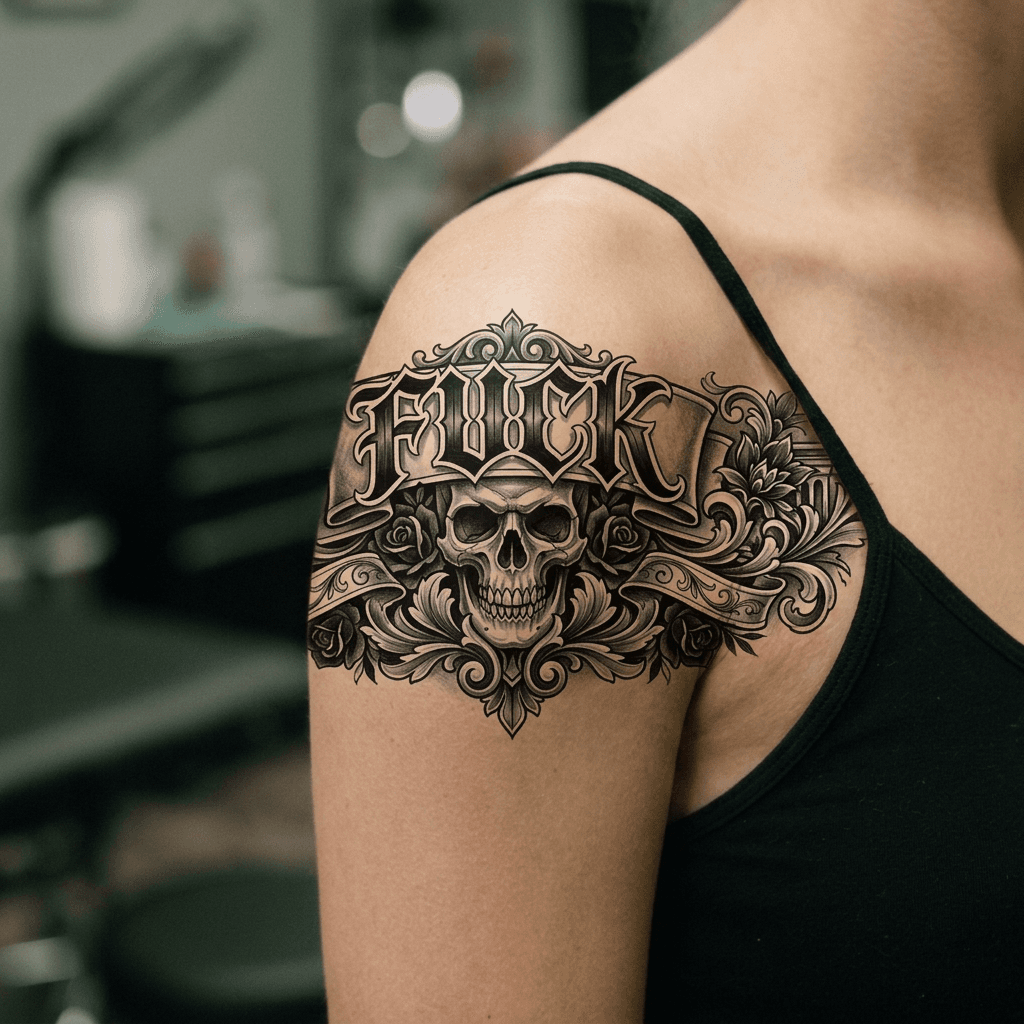 Тату эскиз: Tryon: shoulder