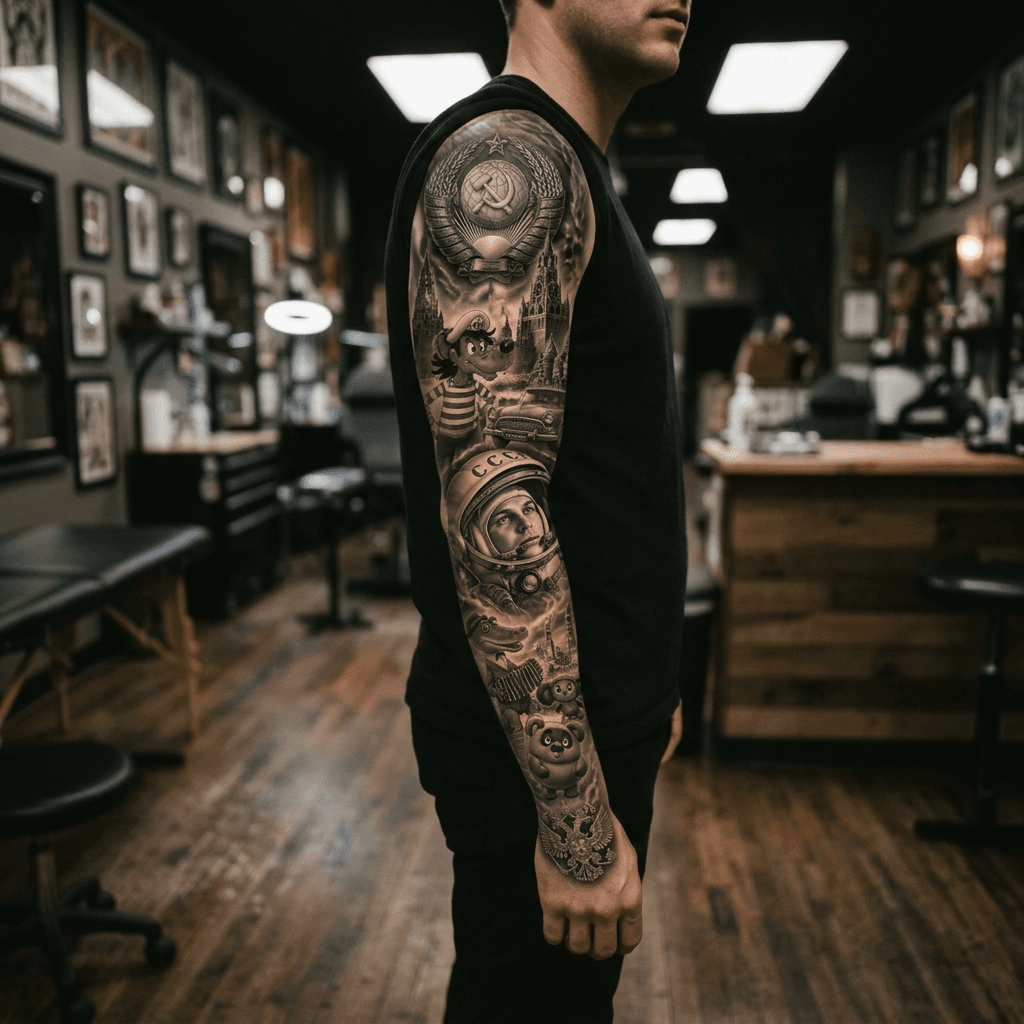 Тату эскиз: Tryon: sleeve