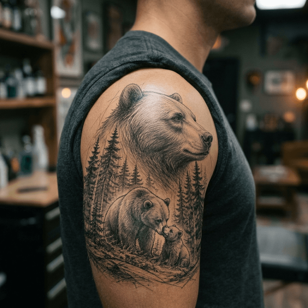 Тату эскиз: Tryon: shoulder