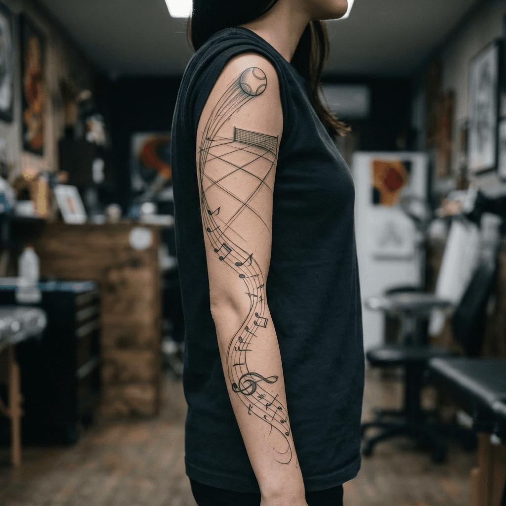 Тату эскиз: Tryon: sleeve