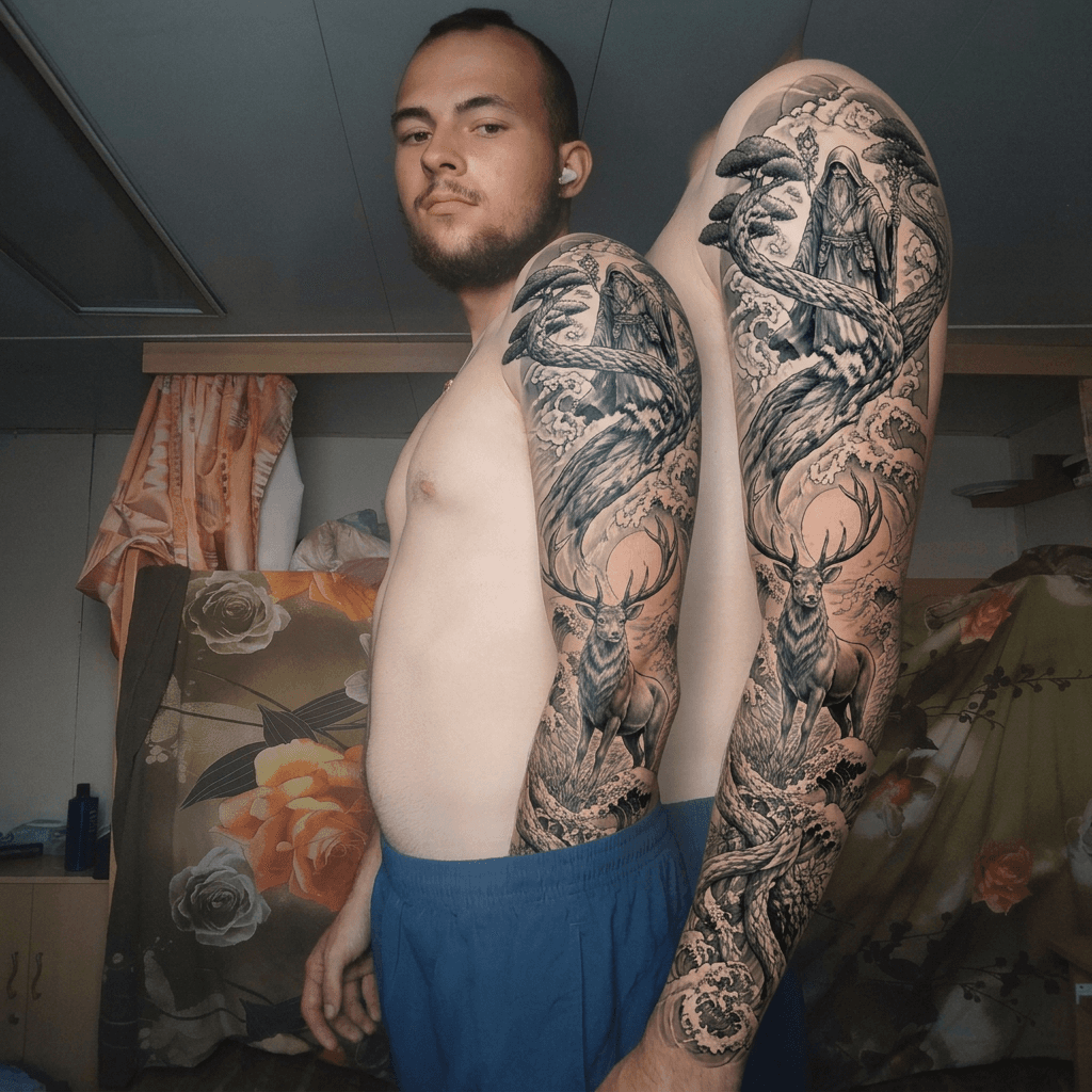 Тату эскиз: Tryon: sleeve