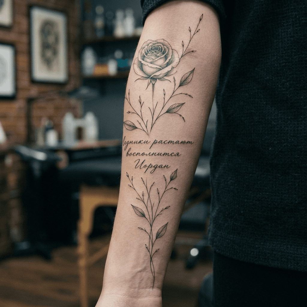 Тату эскиз: Tryon: forearm