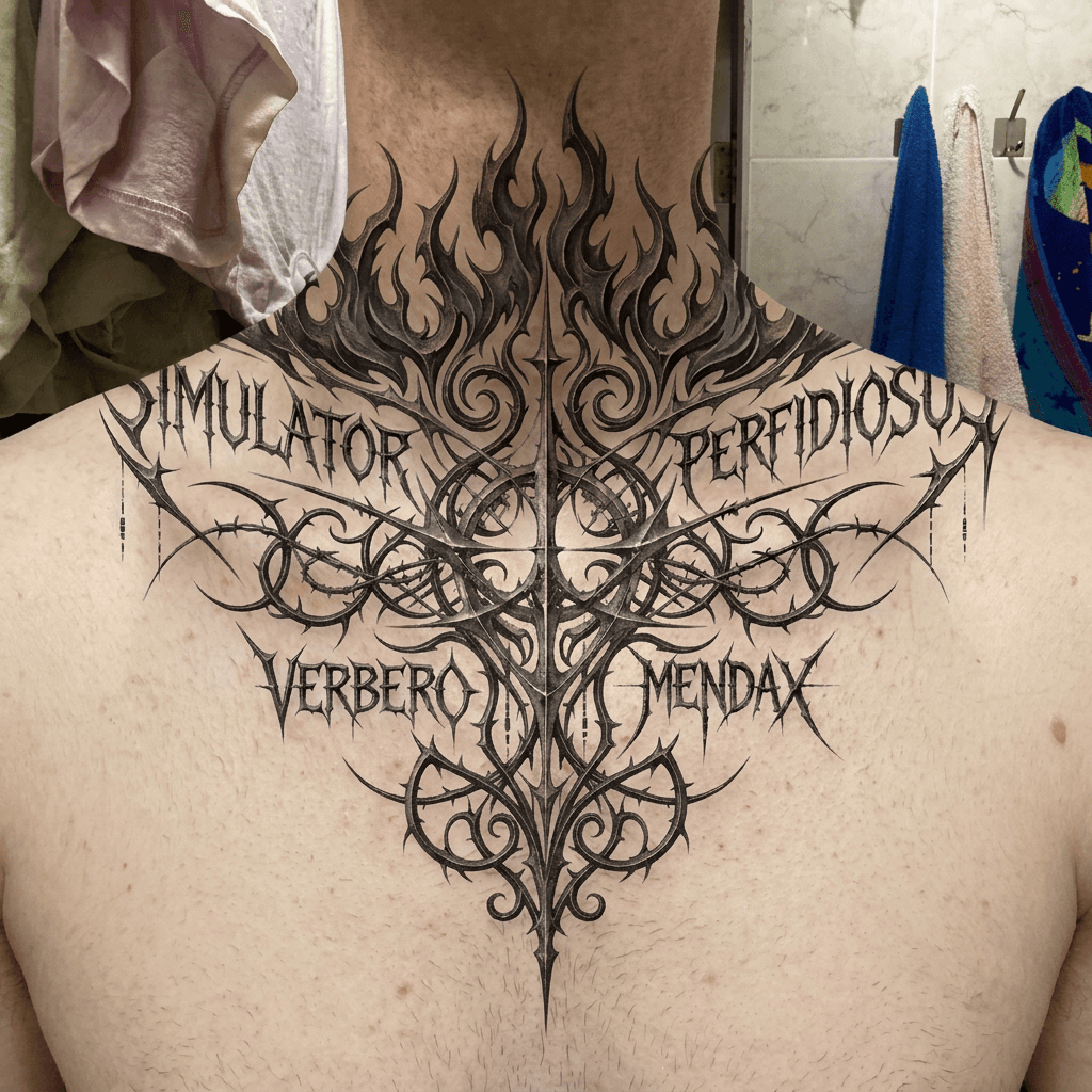 Тату эскиз: Tryon: neck