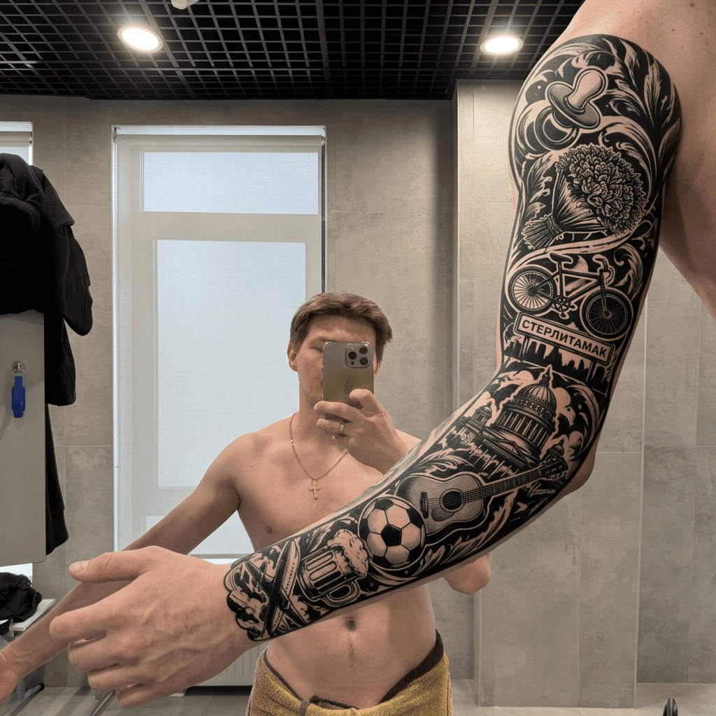 Тату эскиз: Tryon: sleeve