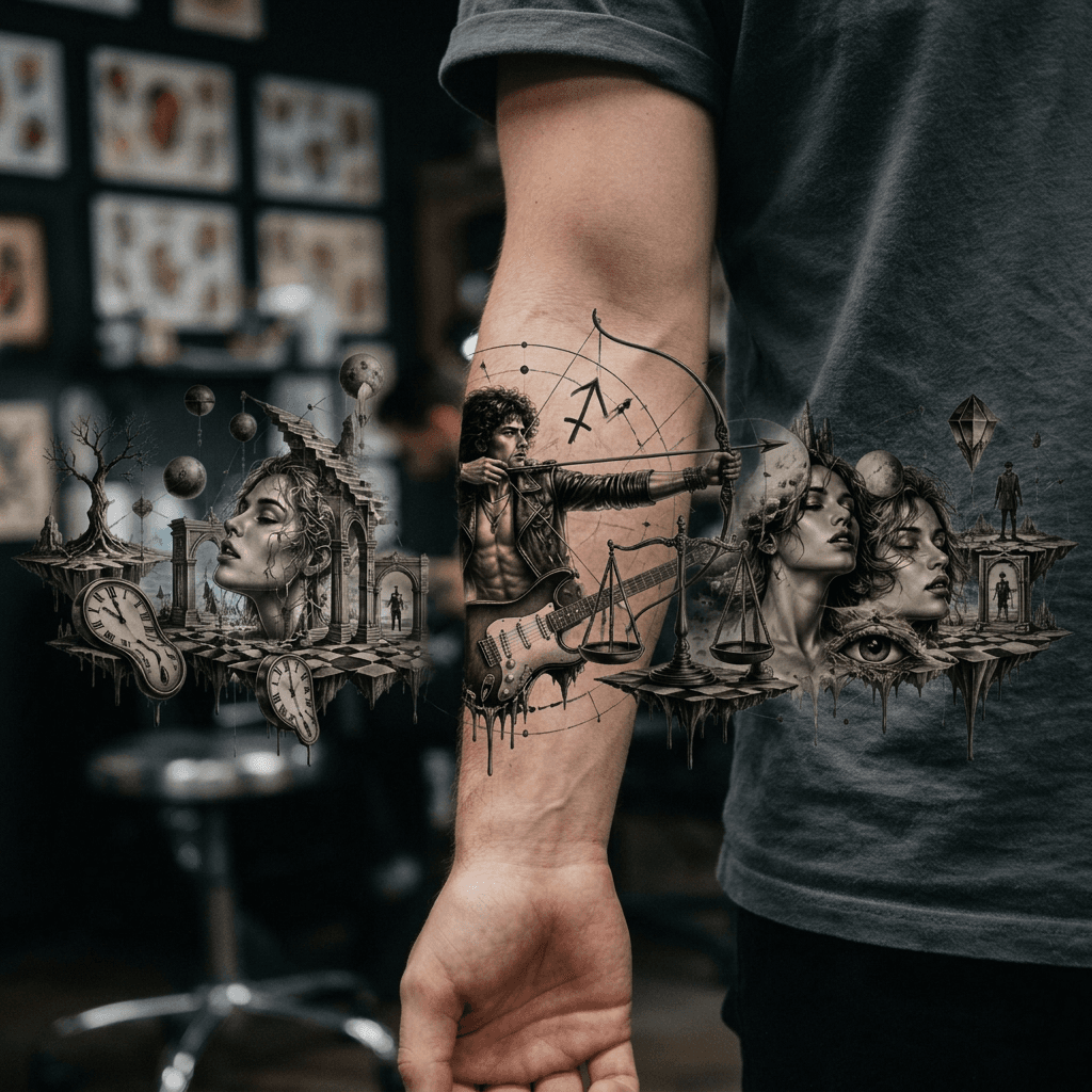 Тату эскиз: Tryon: forearm