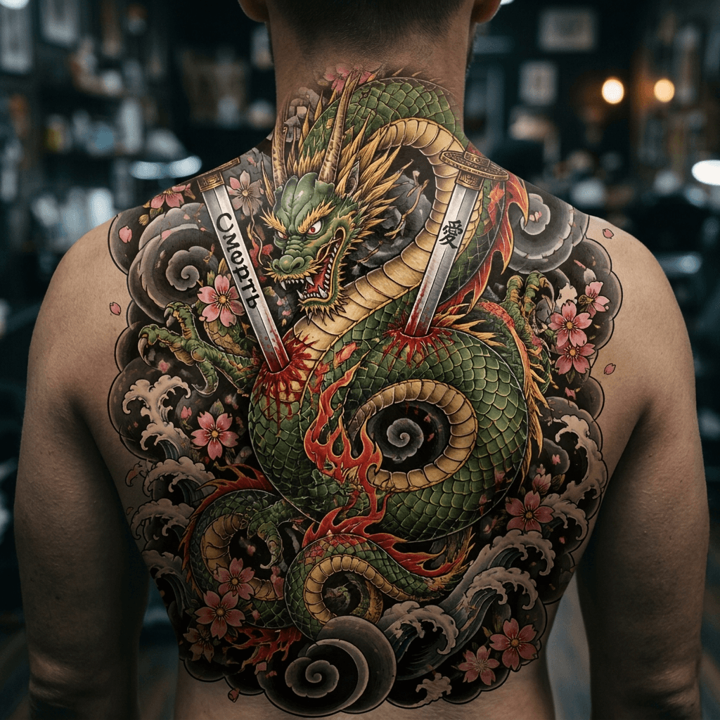 Тату эскиз: Tryon: back