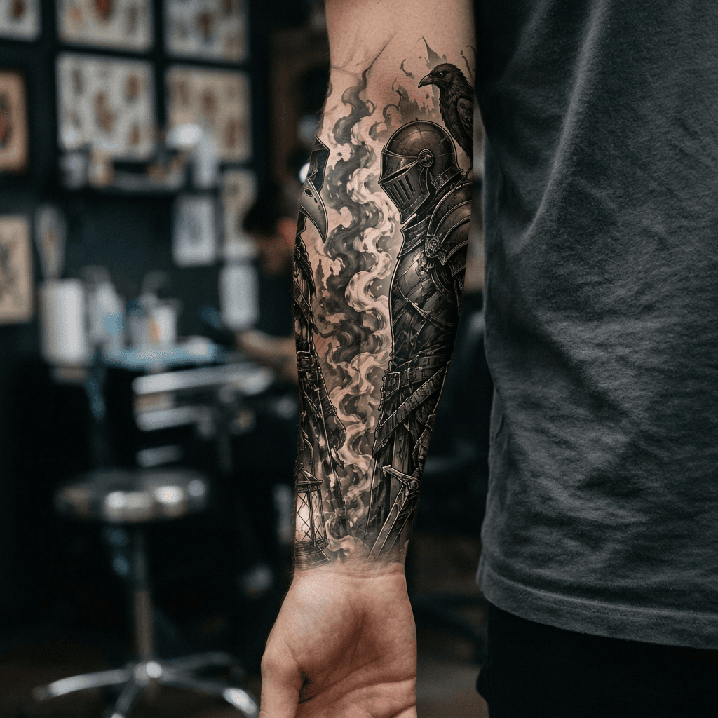 Тату эскиз: Tryon: forearm