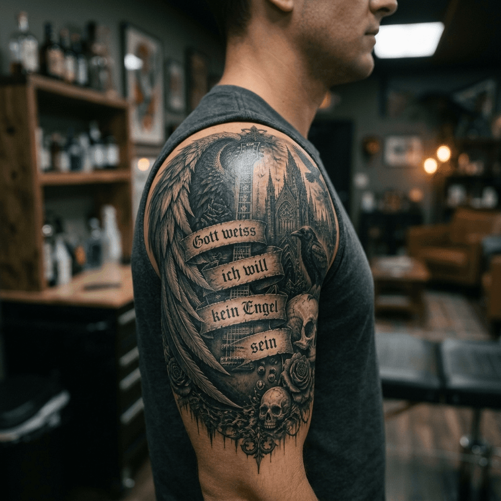 Тату эскиз: Tryon: shoulder