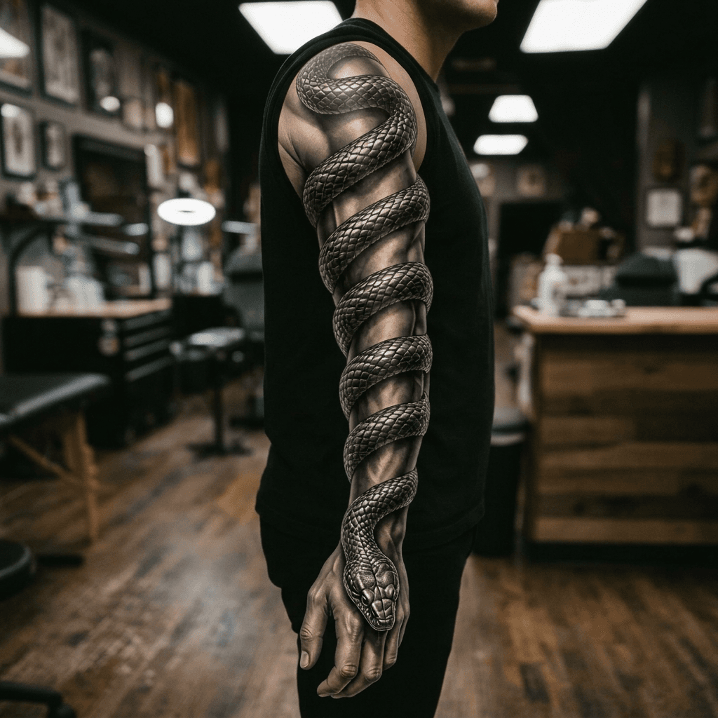 Тату эскиз: Tryon: sleeve