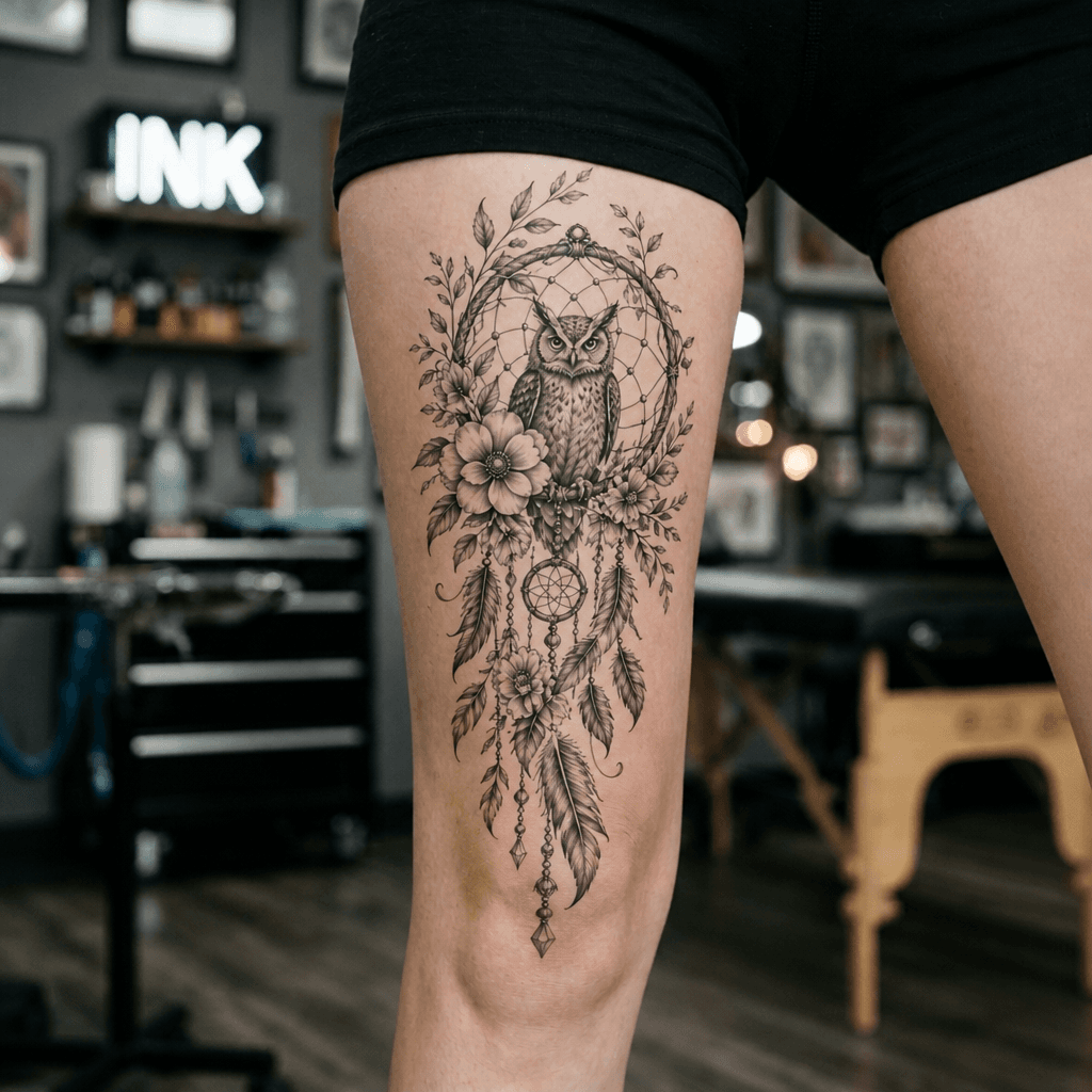 Тату эскиз: Tryon: thigh