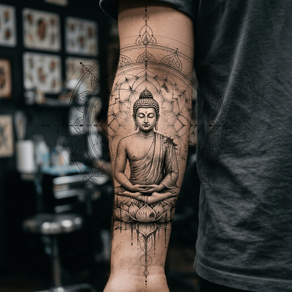 Тату эскиз: Tryon: forearm