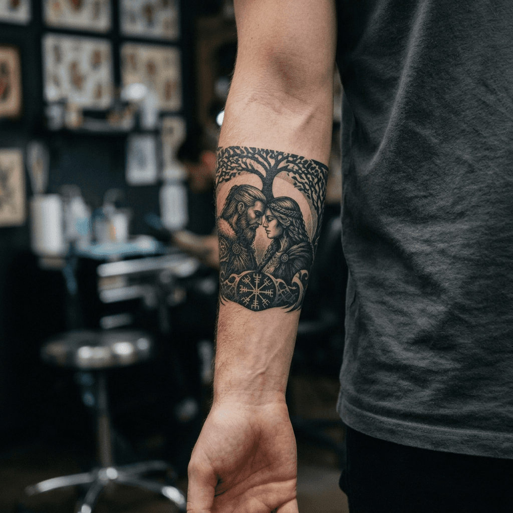 Тату эскиз: Tryon: forearm