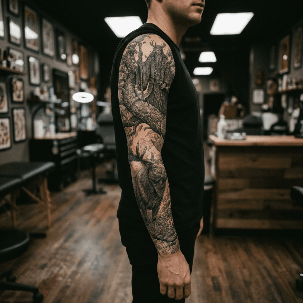 Тату эскиз: Tryon: sleeve