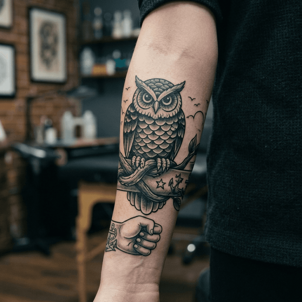 Тату эскиз: Tryon: forearm
