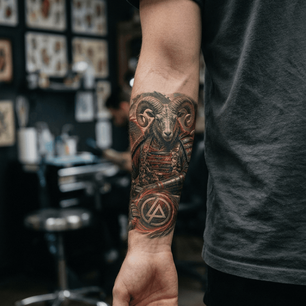 Тату эскиз: Tryon: forearm