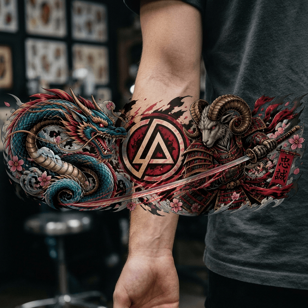 Тату эскиз: Tryon: forearm