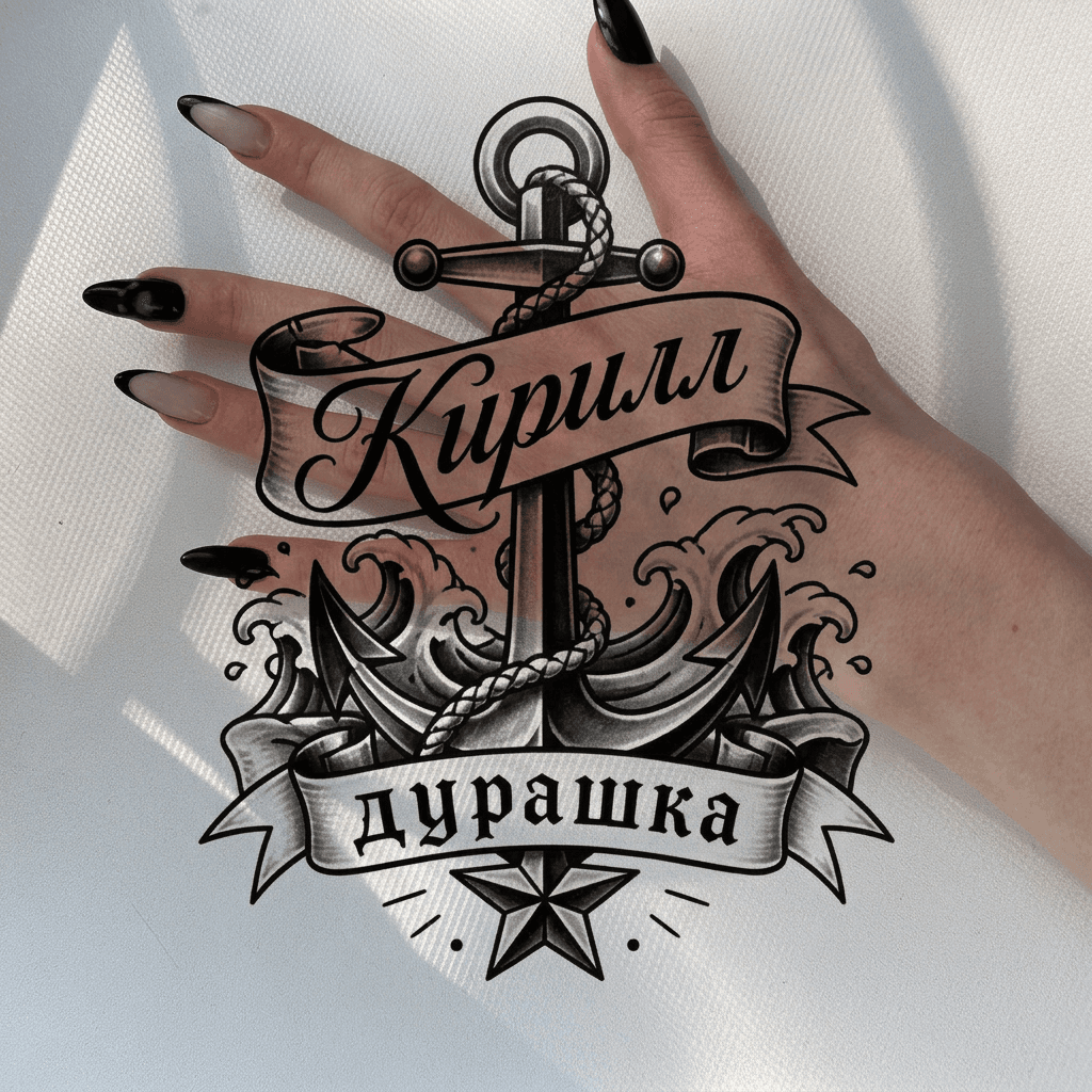 Тату эскиз: Tryon: forearm