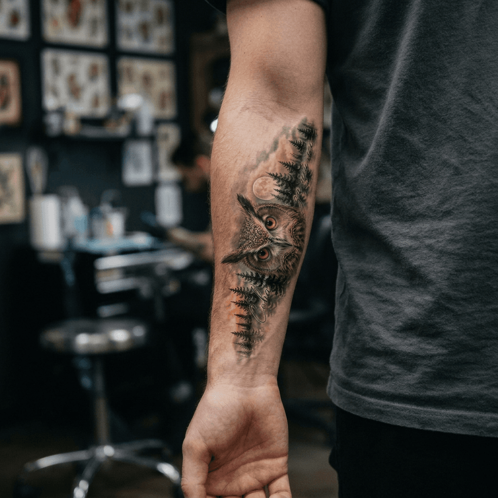 Тату эскиз: Tryon: forearm