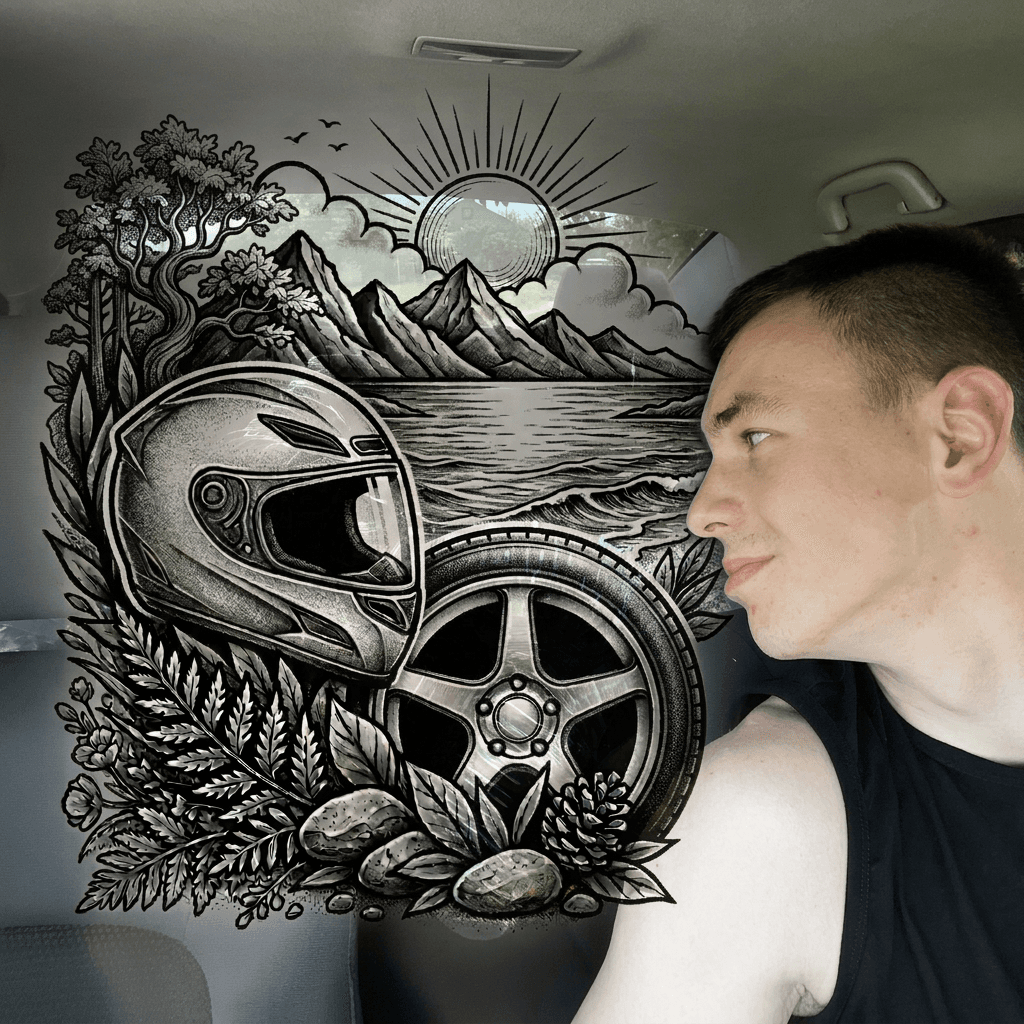 Тату эскиз: Tryon: neck