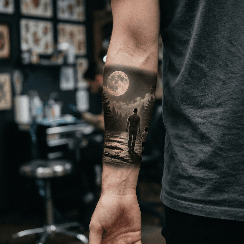 Тату эскиз: Tryon: forearm
