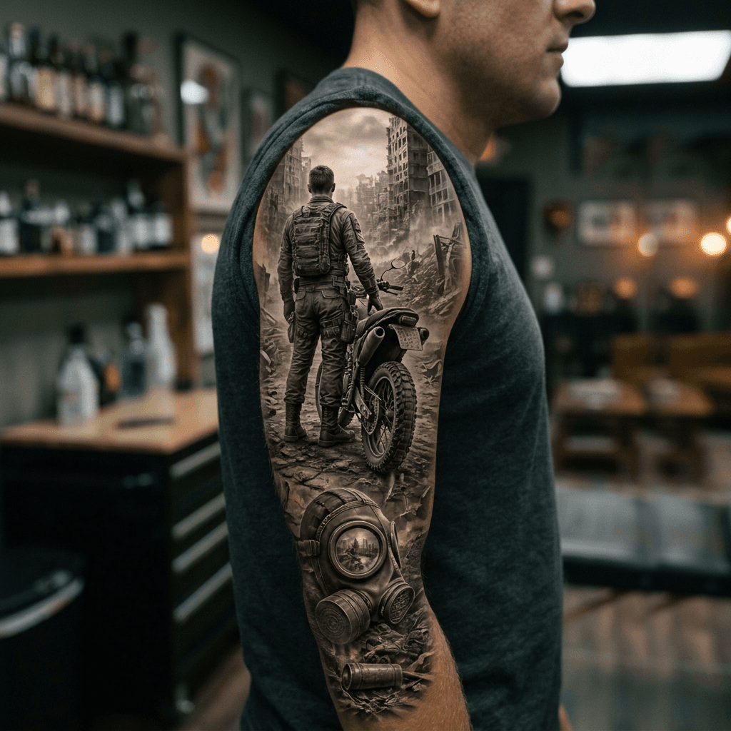 Тату эскиз: Tryon: shoulder