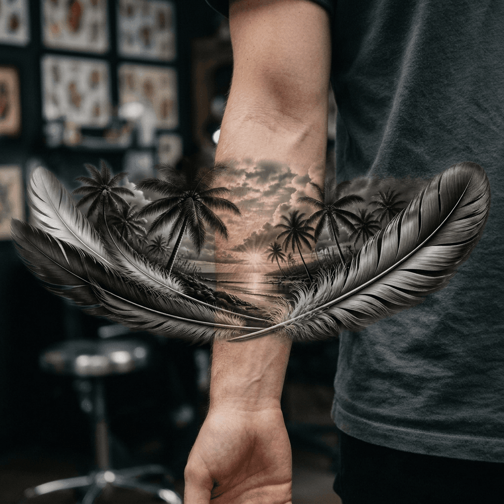 Тату эскиз: Tryon: forearm