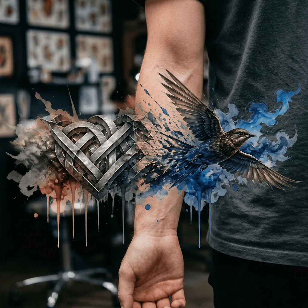 Тату эскиз: Tryon: forearm