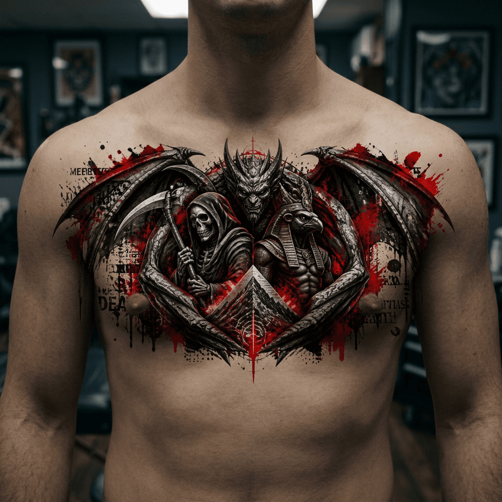 Тату эскиз: Tryon: chest