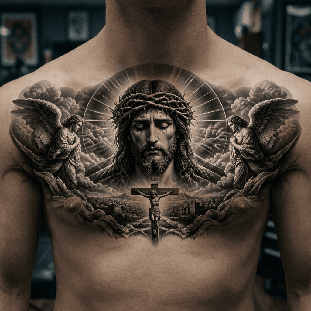 Тату эскиз: Tryon: chest