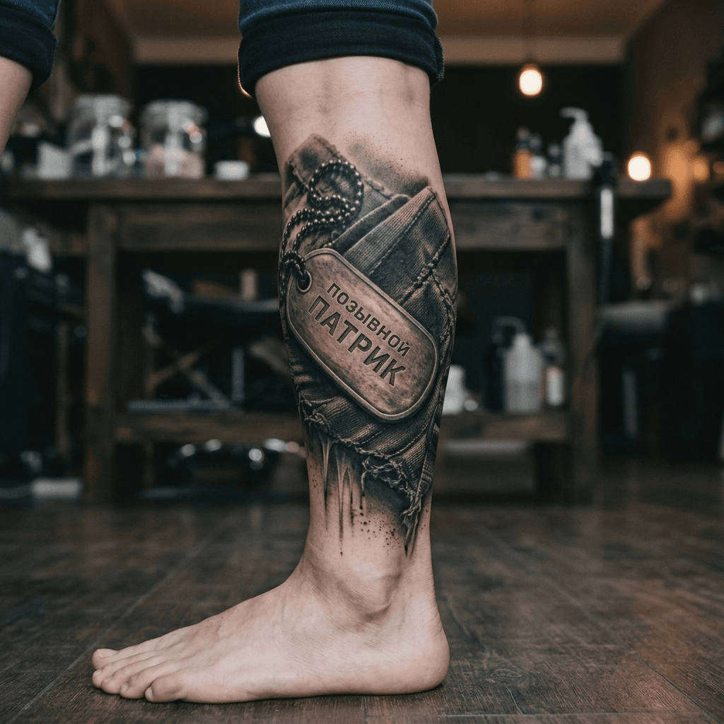 Тату эскиз: Tryon: shin