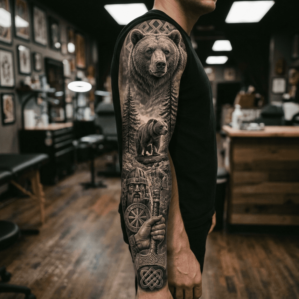 Тату эскиз: Tryon: sleeve