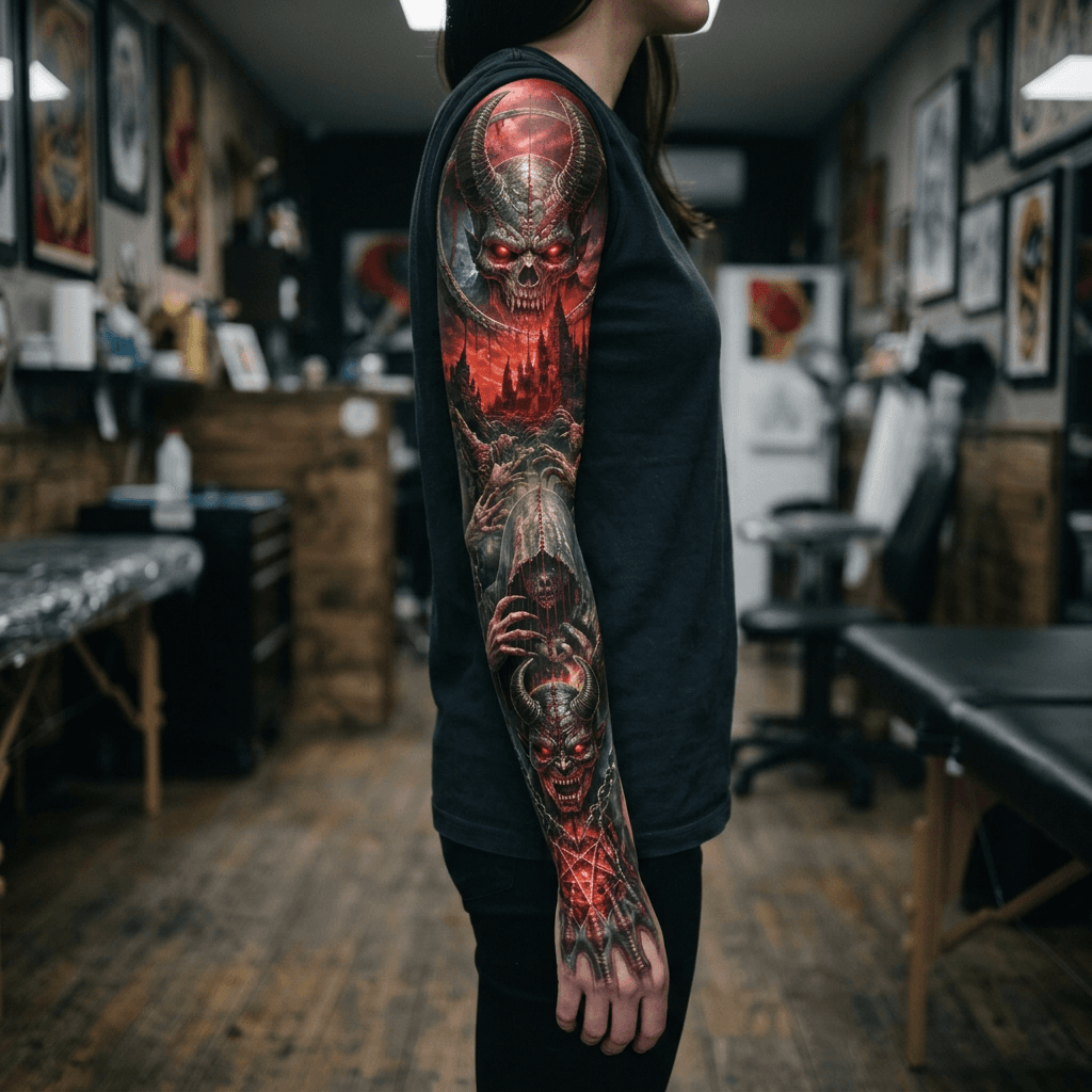 Тату эскиз: Tryon: sleeve