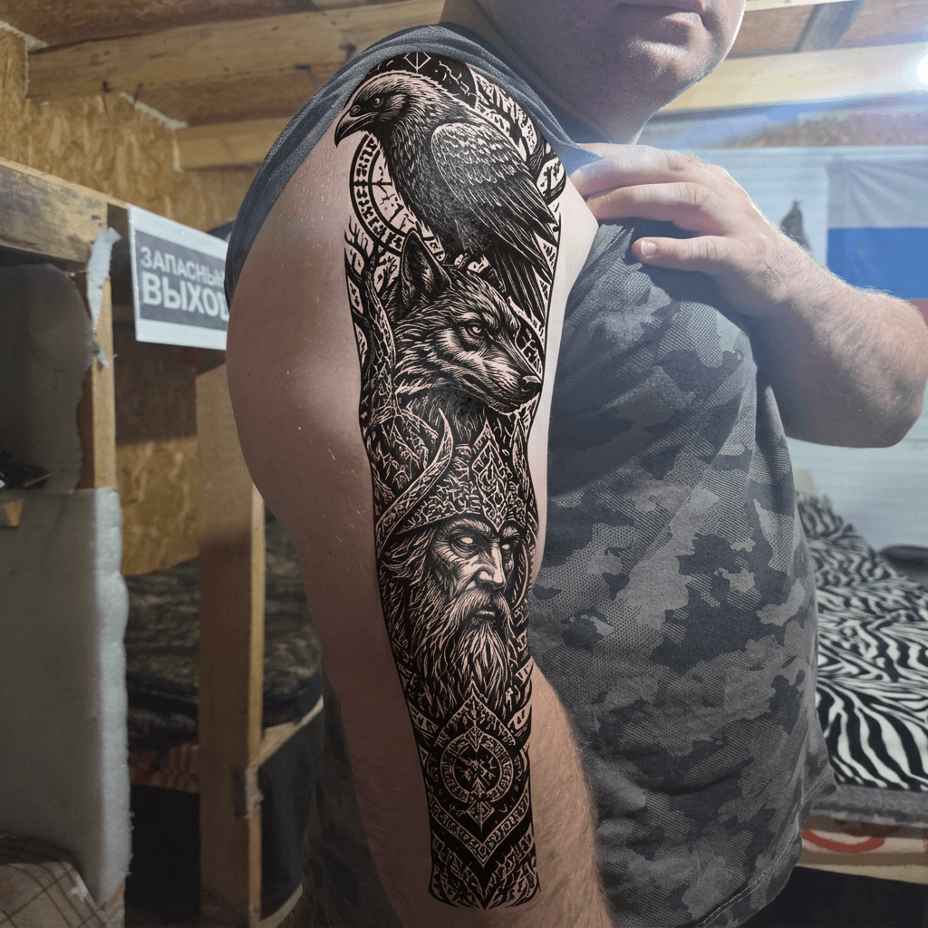 Тату эскиз: Tryon: sleeve