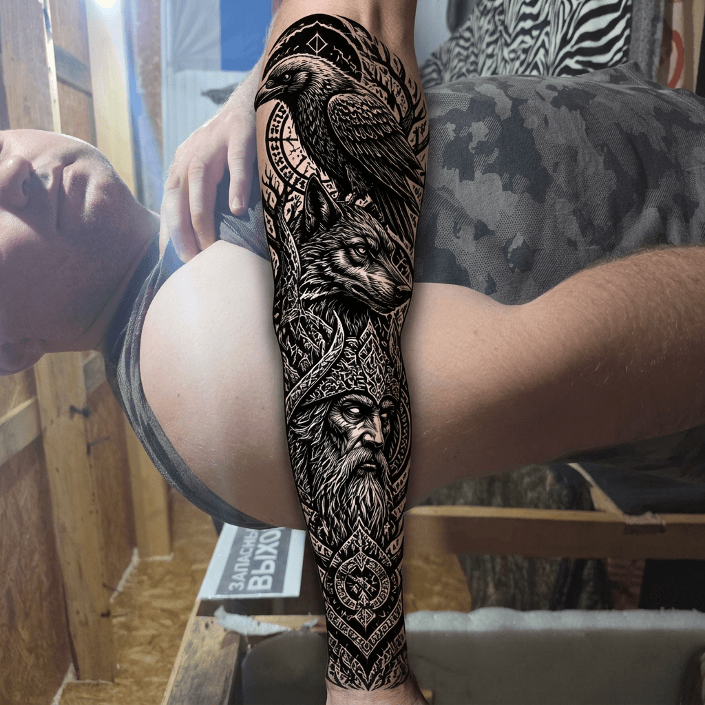 Тату эскиз: Tryon: forearm