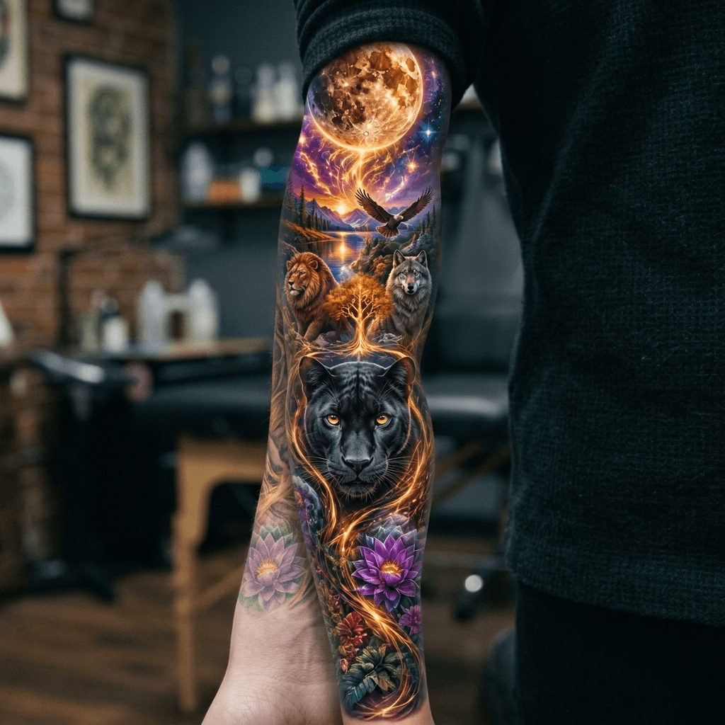 Тату эскиз: Tryon: forearm