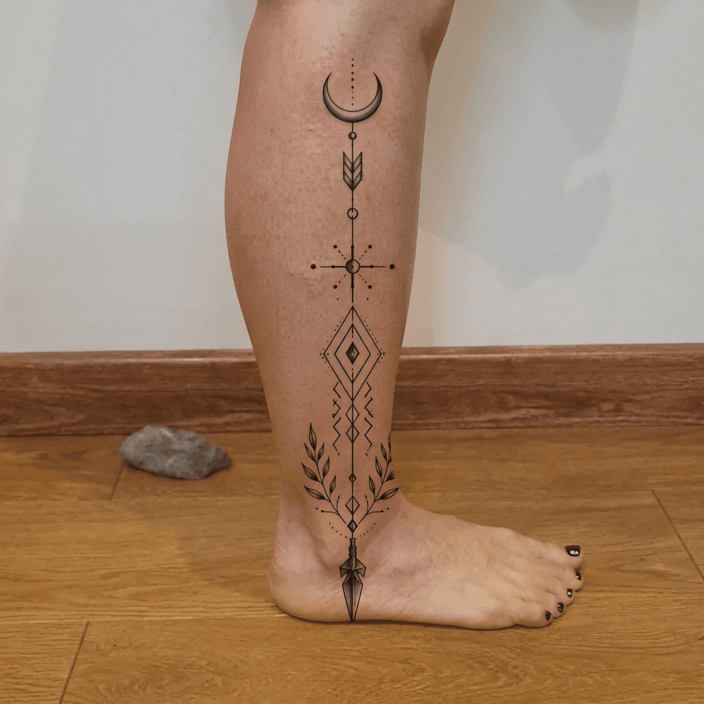 Тату эскиз: Tryon: shin