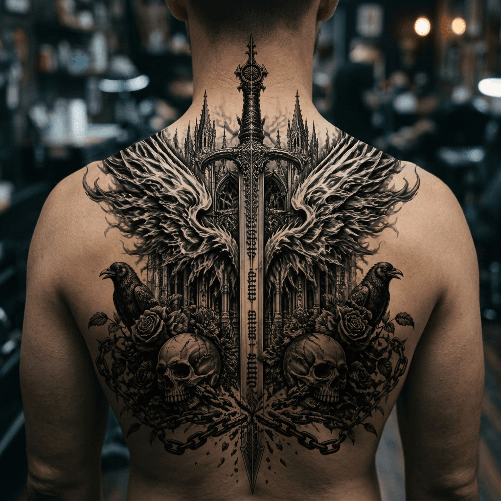 Тату эскиз: Tryon: back