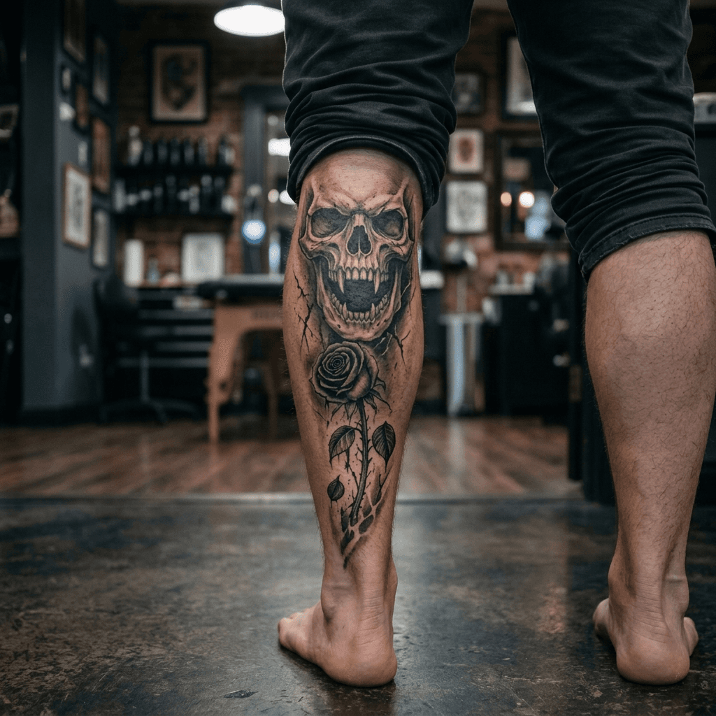 Тату эскиз: Tryon: shin