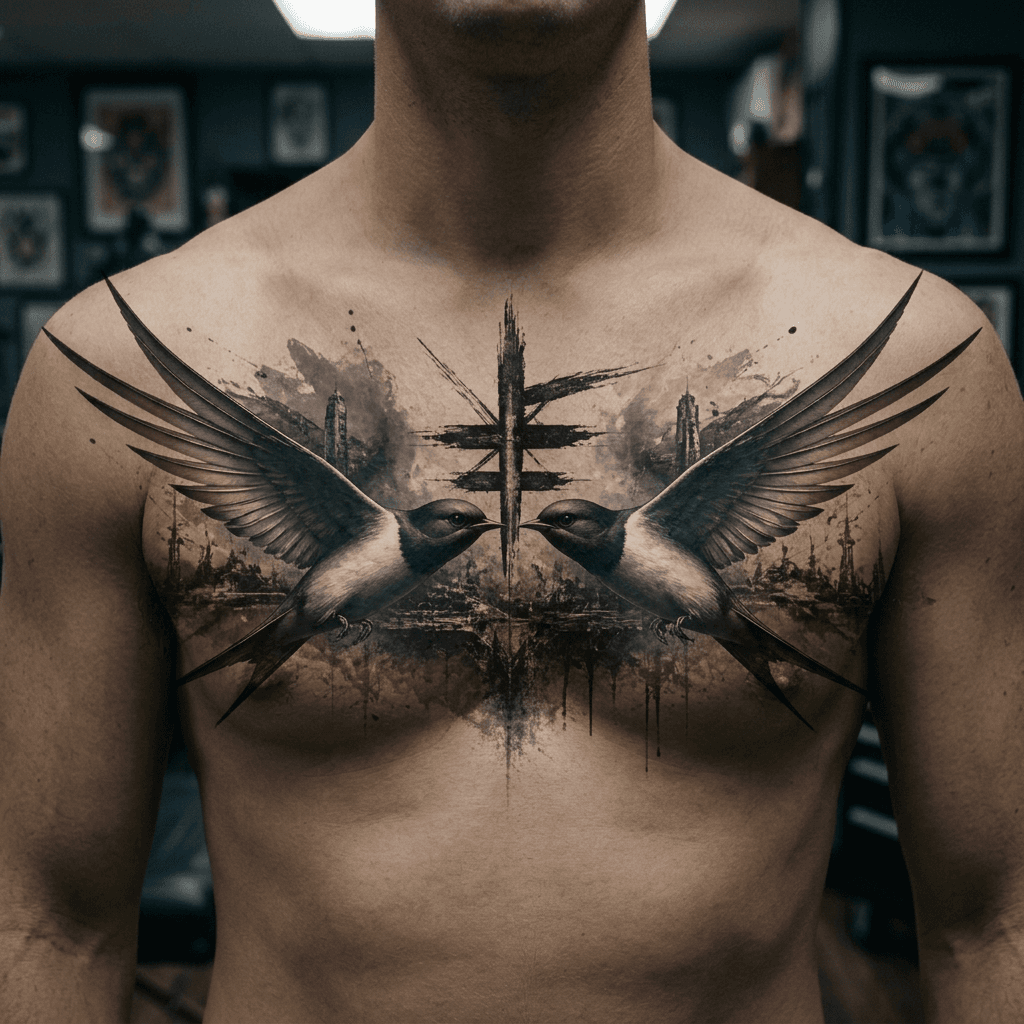 Тату эскиз: Tryon: chest