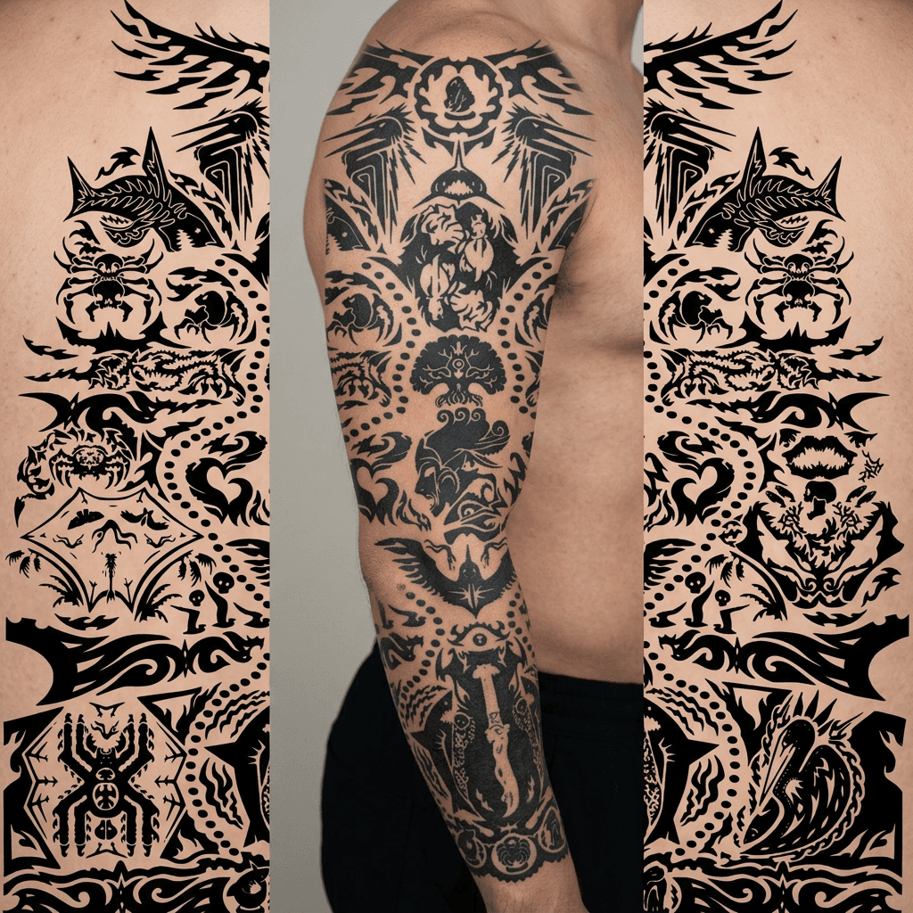 Тату эскиз: Tryon: forearm