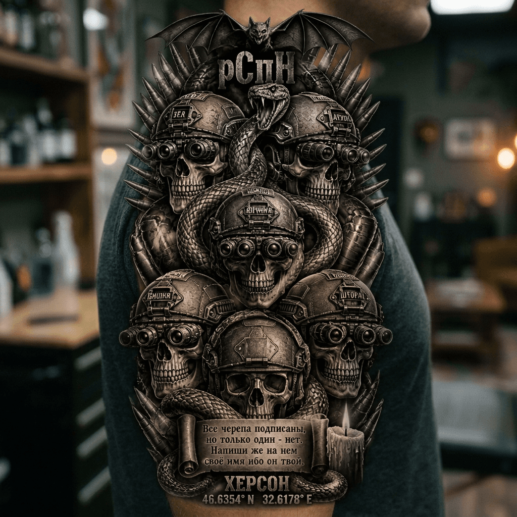 Тату эскиз: Tryon: shoulder