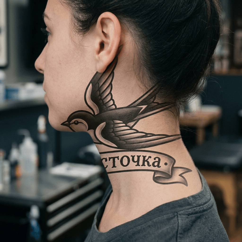 Тату эскиз: Tryon: neck