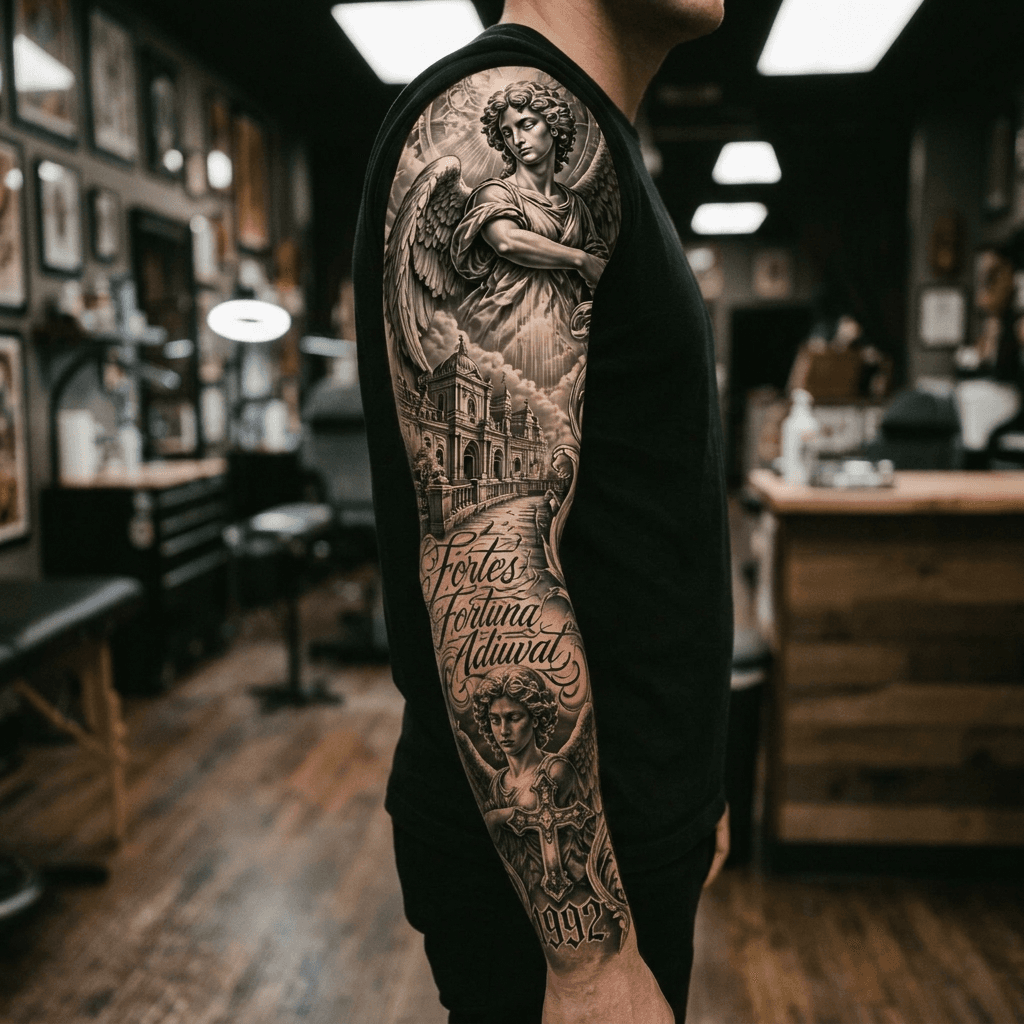 Тату эскиз: Tryon: sleeve