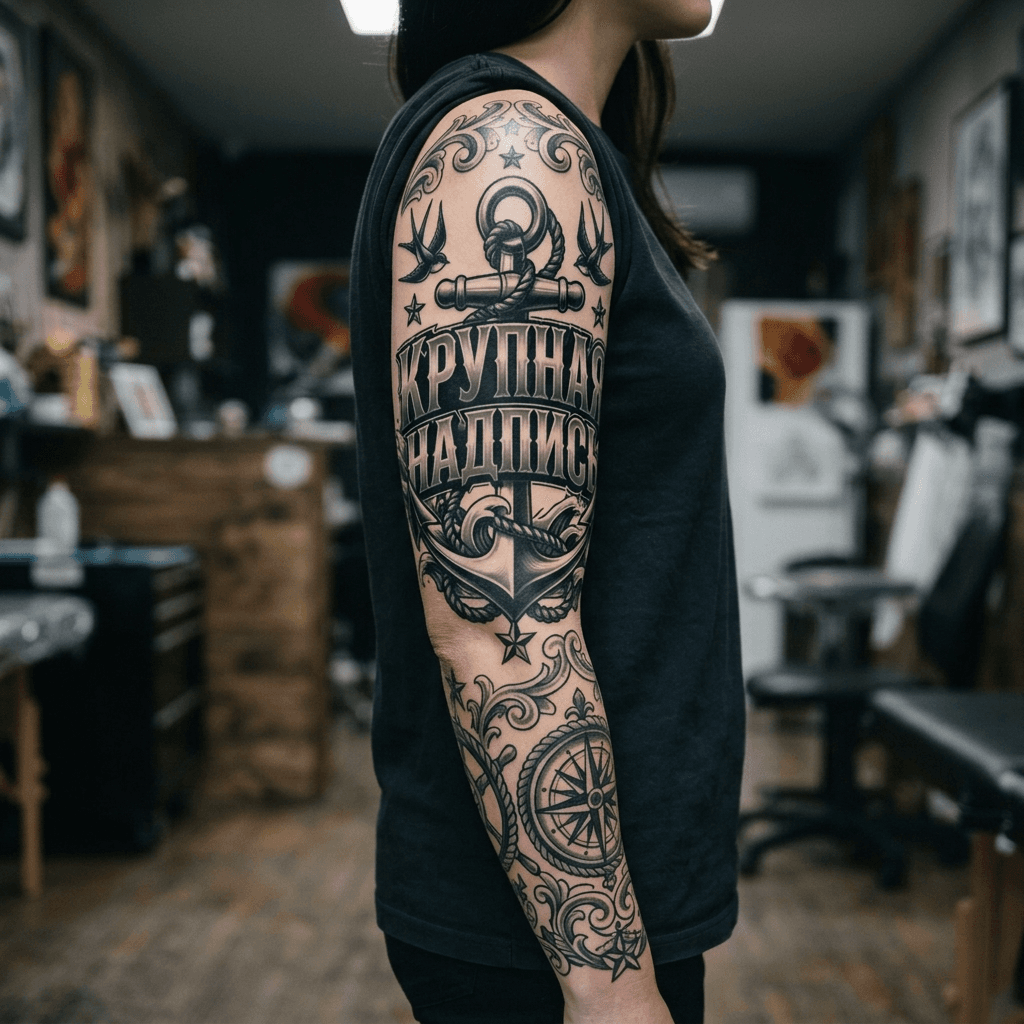 Тату эскиз: Tryon: sleeve