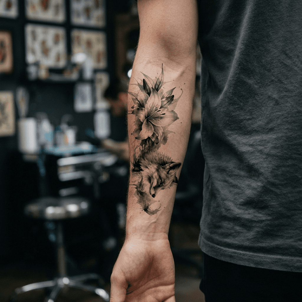 Тату эскиз: Tryon: forearm