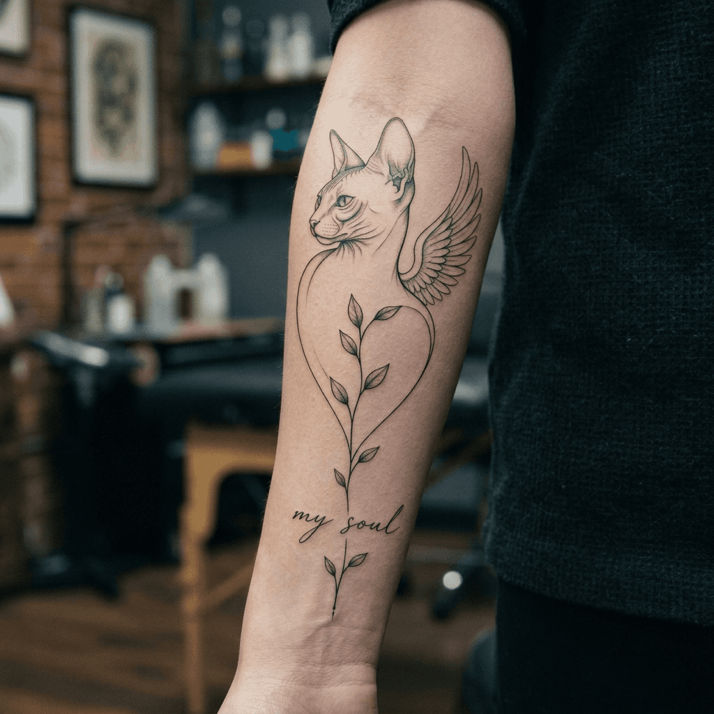 Тату эскиз: Tryon: forearm