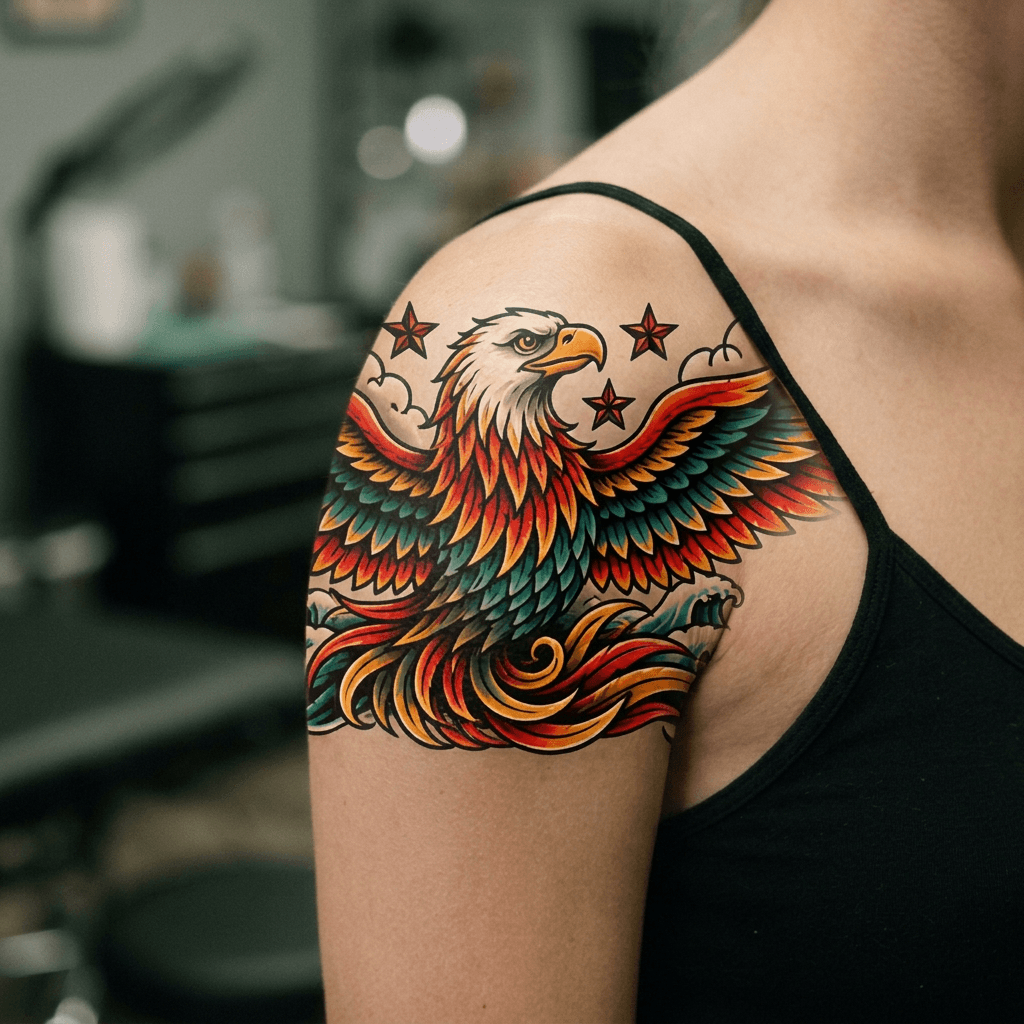 Тату эскиз: Tryon: shoulder