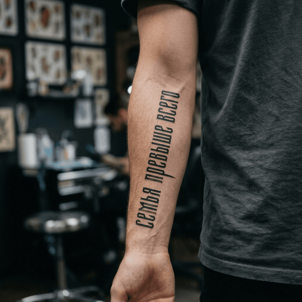 Тату эскиз: Tryon: forearm