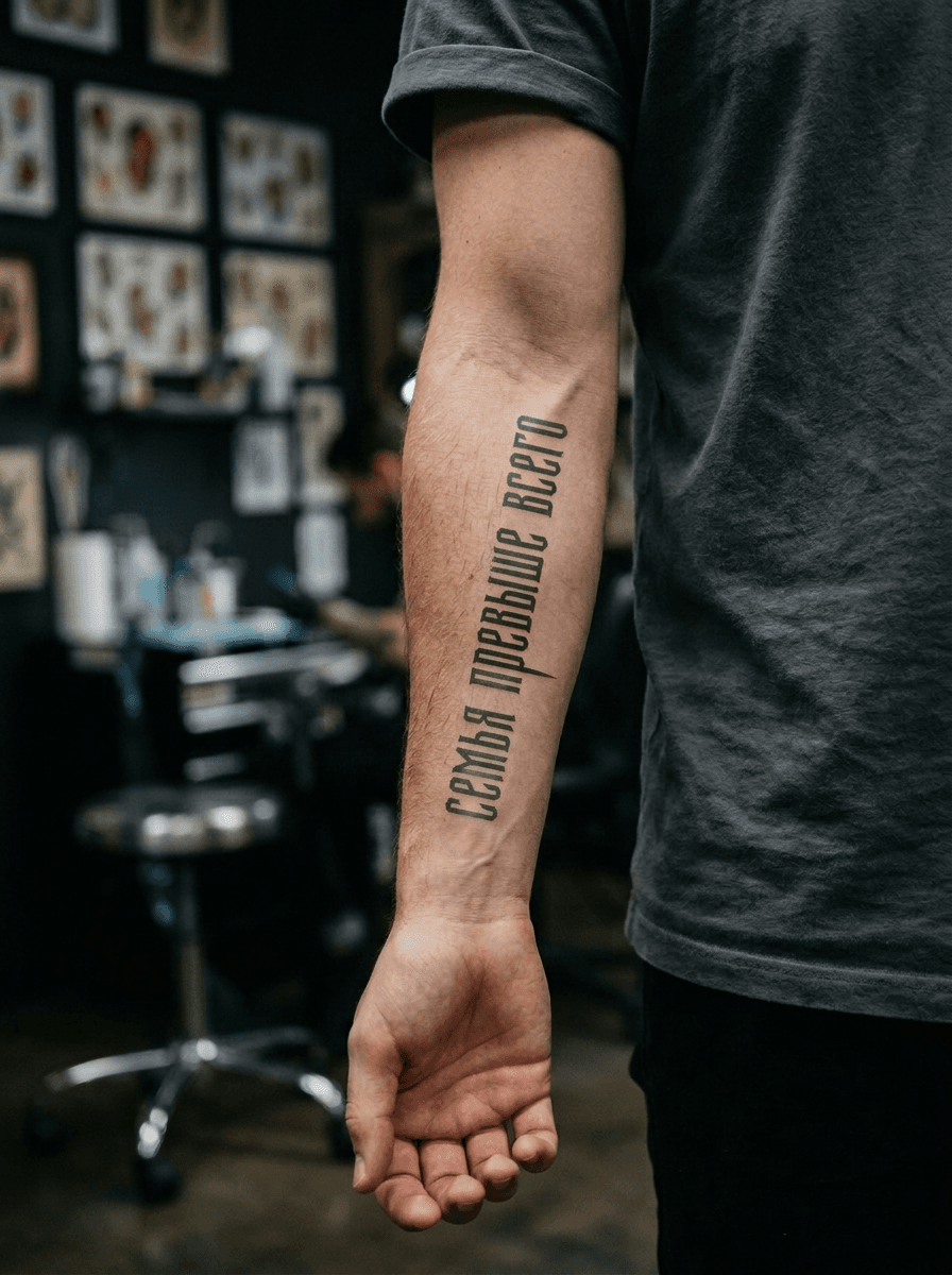 Тату эскиз: Tryon: forearm